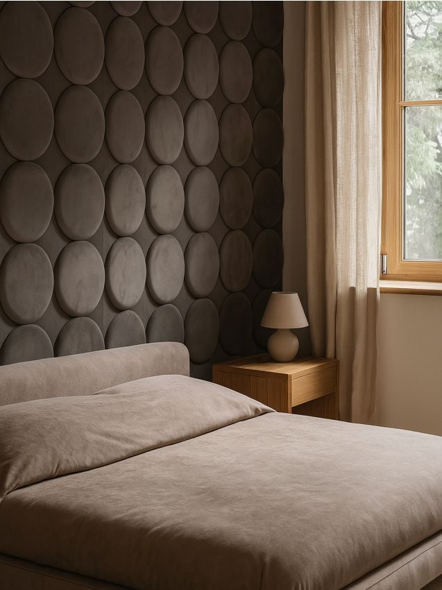 Sinsay - Čalúnený panel s zamatovým povrchom - svetlošedá