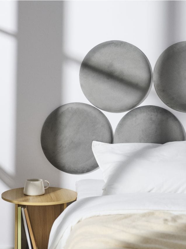 Sinsay - Čalúnený panel s zamatovým povrchom - svetlošedá