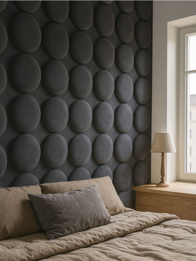 Sinsay - Čalúnený panel s zamatovým povrchom - tmavosivá