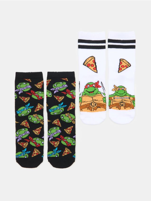 Sinsay - Skarpetki 2 pack Teenage Mutant Ninja Turtles - szary