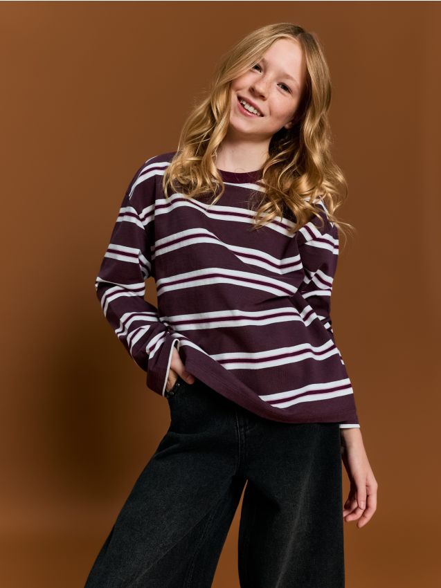 Sinsay - Tricou din bumbac în dungi - multicolor