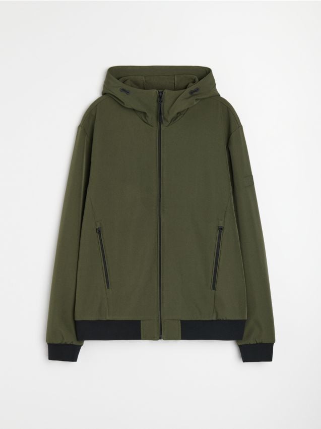 Sinsay - Geacă softshell cu glugă - verde-oliv deschis