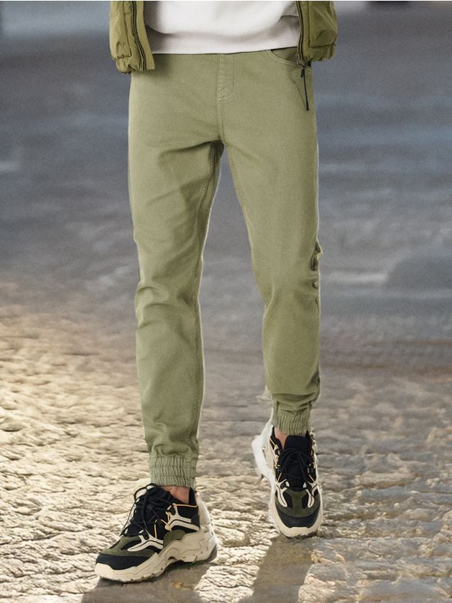 Sinsay - Jogger džínsy - svetlozelená