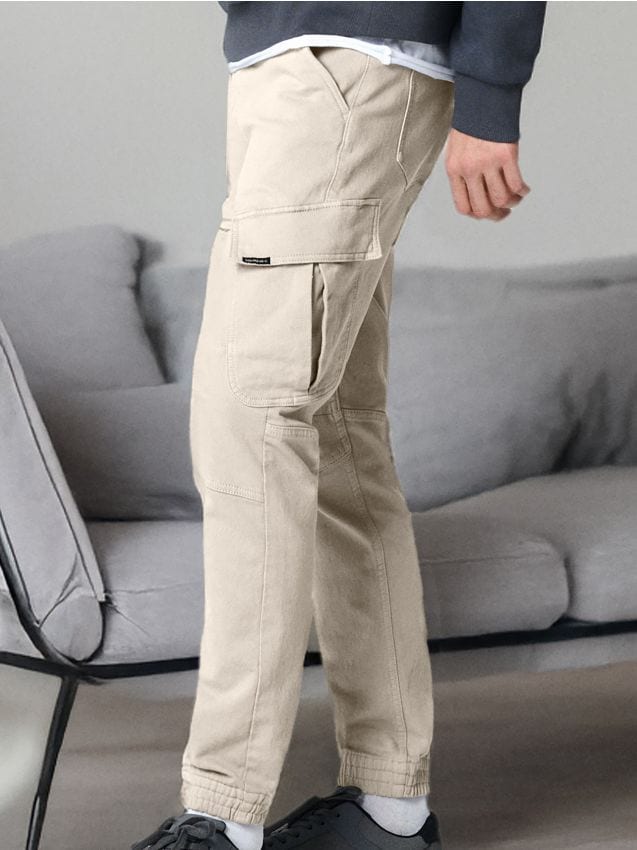Sinsay - Džínsy regular jogger fit - béžová