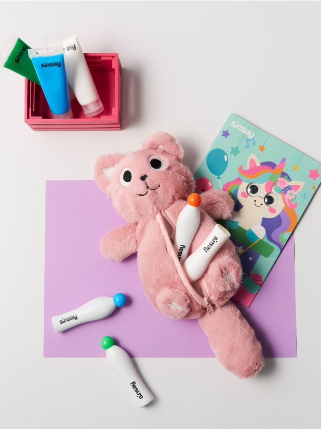 Sinsay - Penar de pluș în formă de pisică - roz