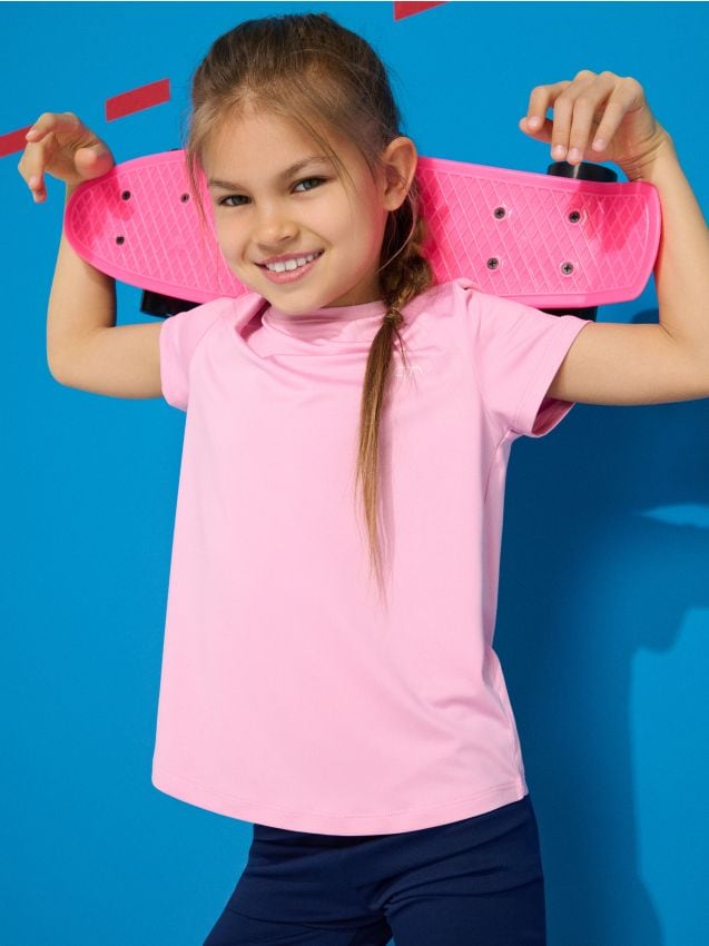Sinsay - Tricou sportiv Active - roz-fuchsia