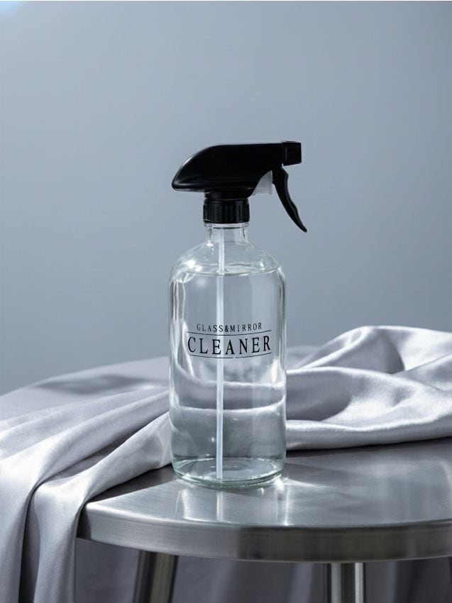 Sinsay - Sticlă de sticlă cu pulverizator pentru produse de curățenie - alb