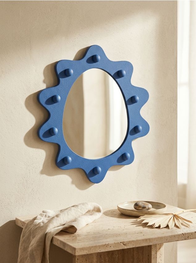 Sinsay - Oglindă cu formă neregulată - light blue