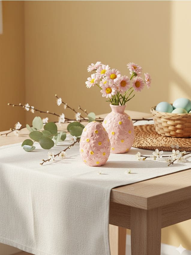 Sinsay - Ou ceramic de Paște cu model floral - multicolor