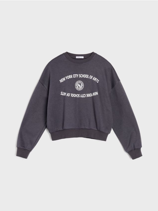 Sinsay - Mikina crewneck - antracitová