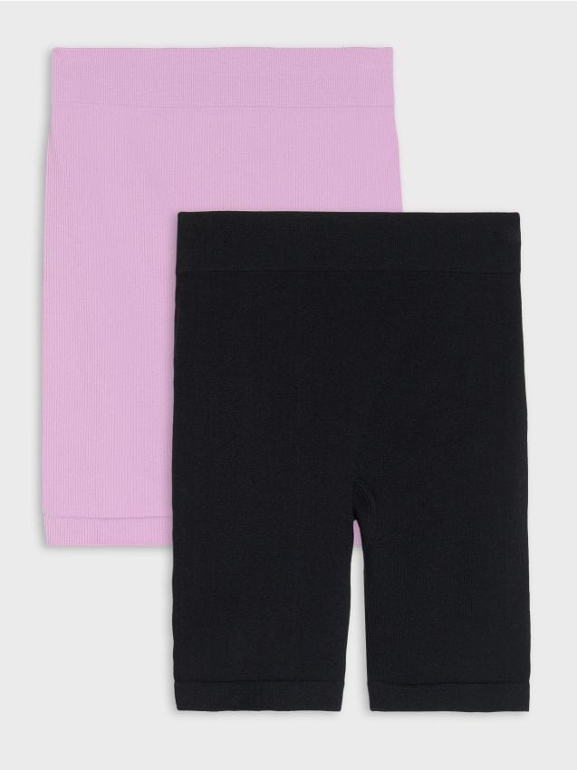 Sinsay - Pantaloni scurți tip biker, set de 2 bucăți - negru