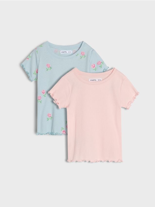 Sinsay - Tricouri din bumbac 2 pack - mov