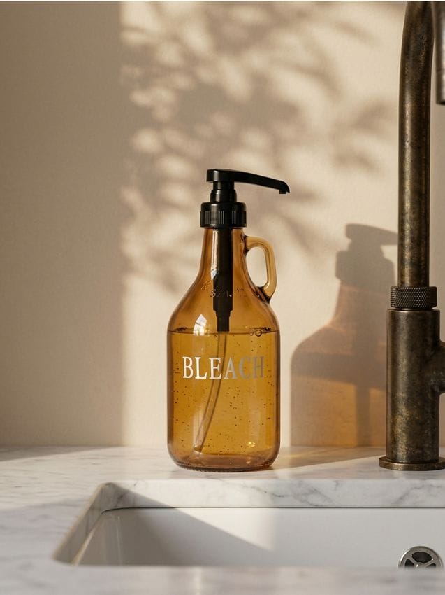 Sinsay - Sticlă din sticlă cu dozator pentru înălbitor - nude