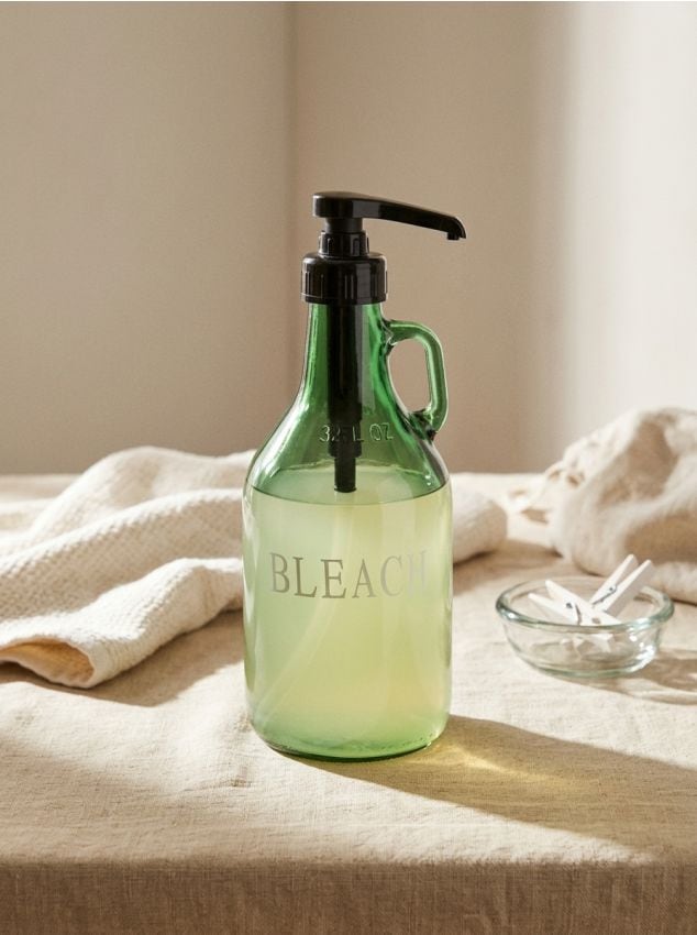 Sinsay - Sticlă din sticlă cu dozator pentru înălbitor - verde