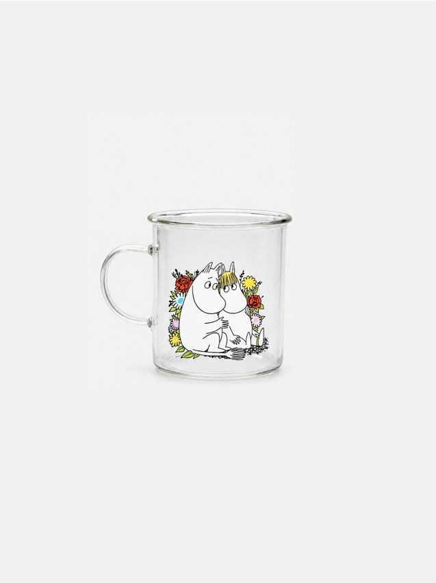 Sinsay - Cană din sticlă cu toartă The Moomins - multicolor