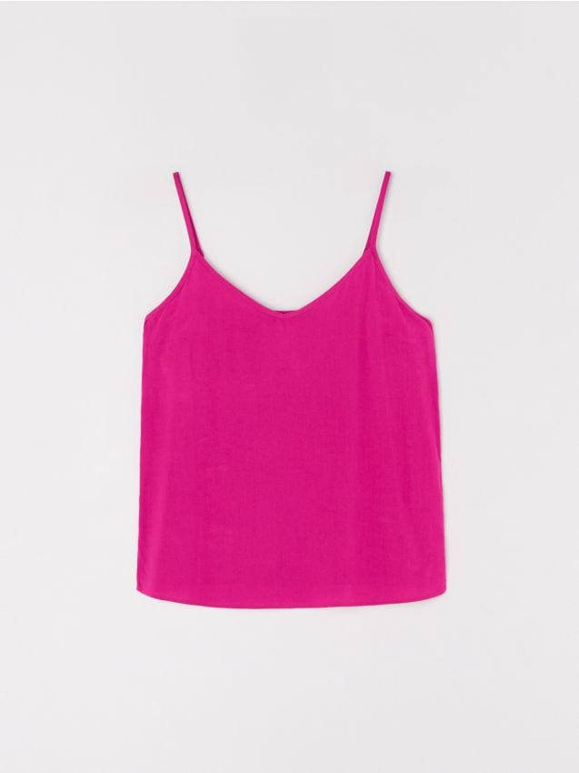 Sinsay - Viskózový top - fuksiová