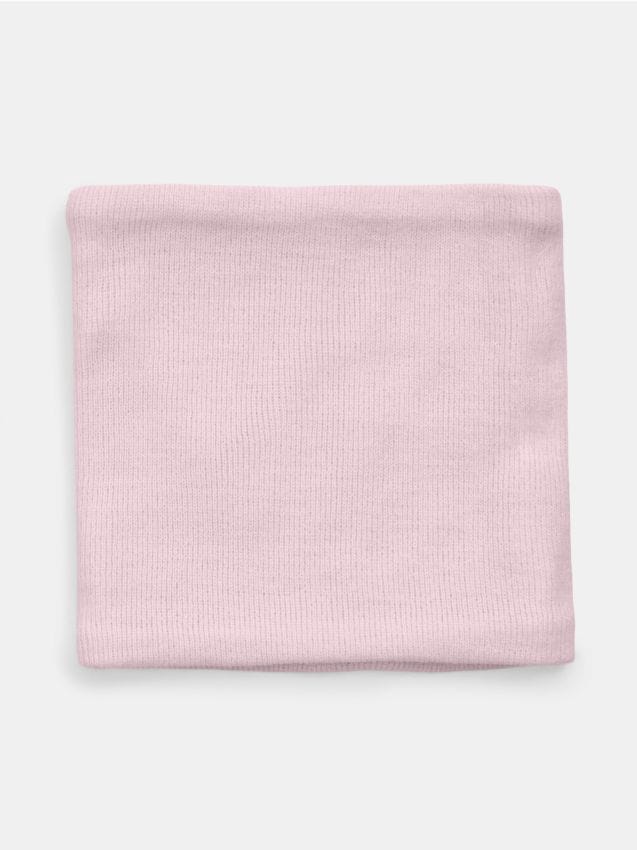 Sinsay - Eșarfă circulară din tricot striat - roz-pastel