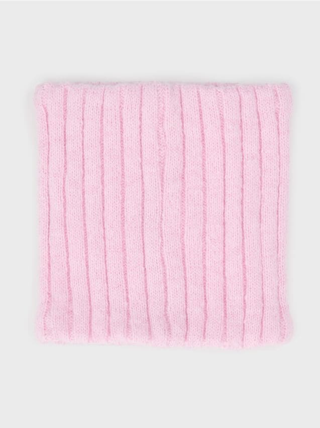 Sinsay - Fular circular striat cu fir metalizat - roz-pastel