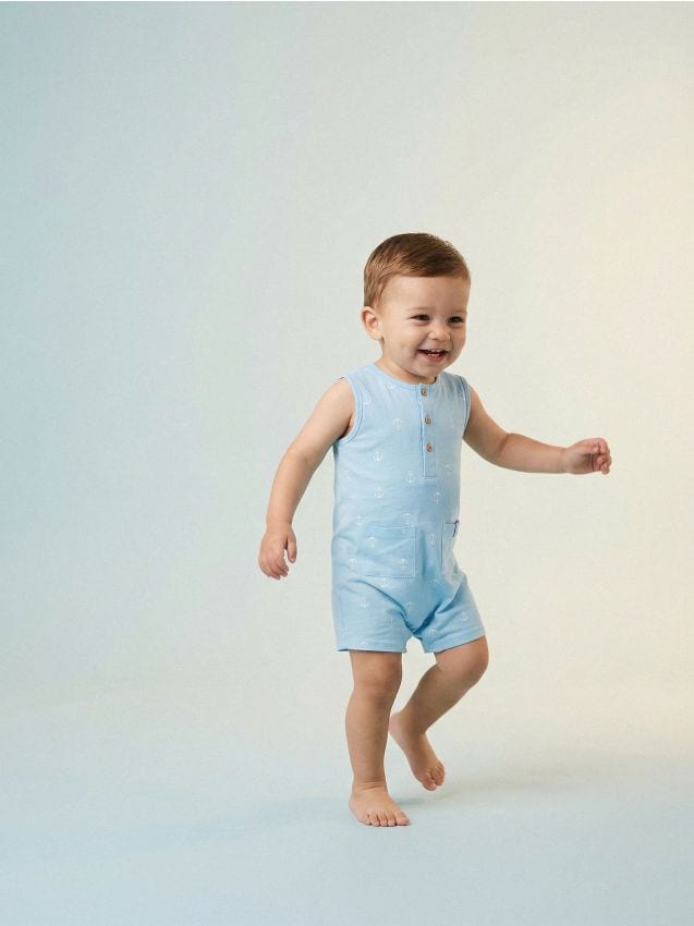 Sinsay - Salopetă de vară - albastru-pal