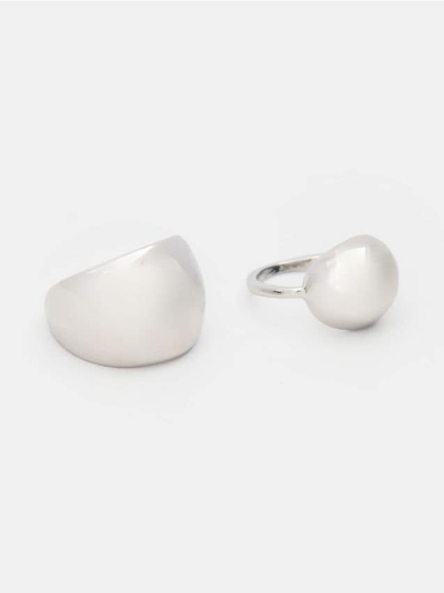 Sinsay - Súprava 2 prsteňov - strieborná