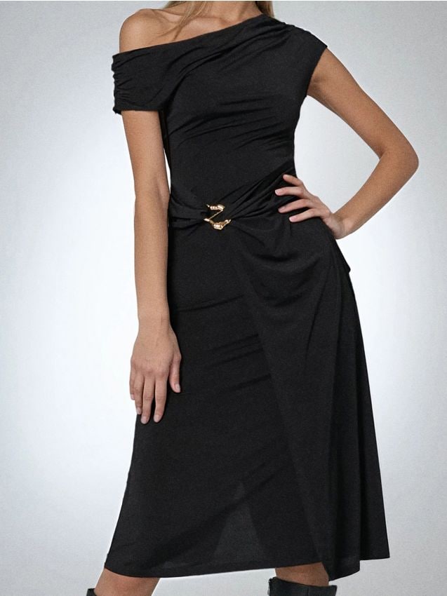 Sinsay - Rochie midi - negru
