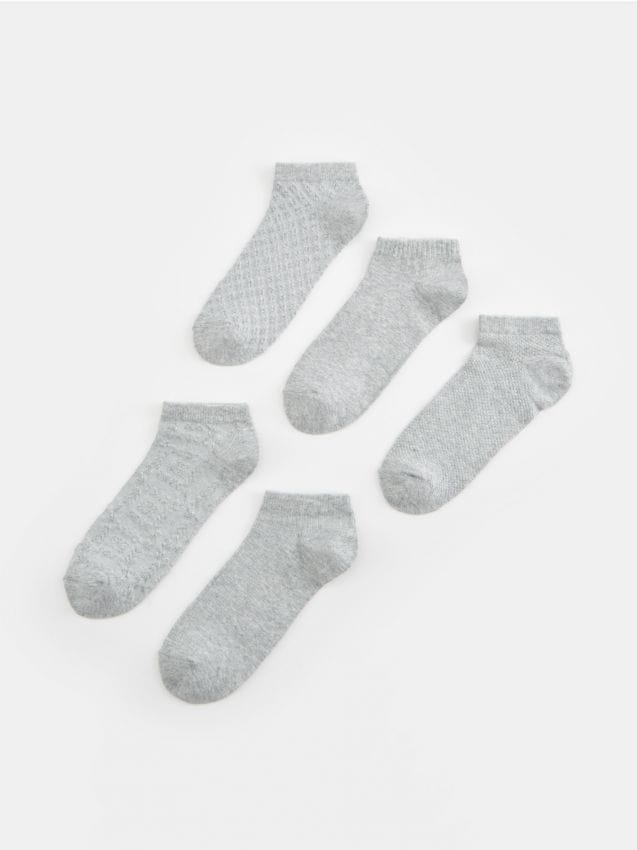 Sinsay - Sada 5 párů ponožek - šedá