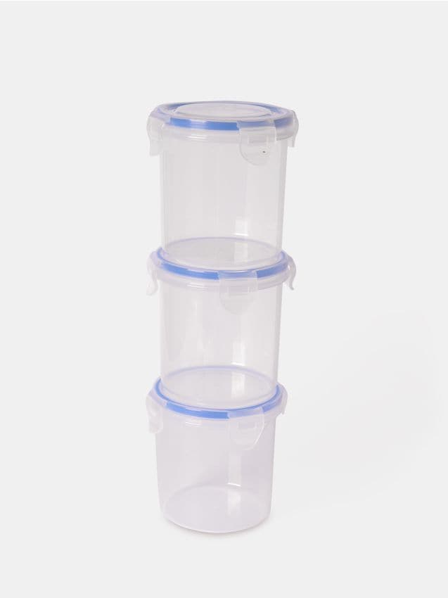 Okrągłe pojemniki na żywność 3 pack - SINSAY
