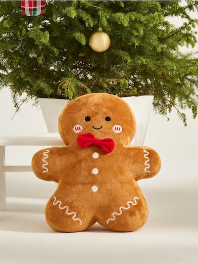 Poduszka ze świątecznym motywem w kształcie piernika