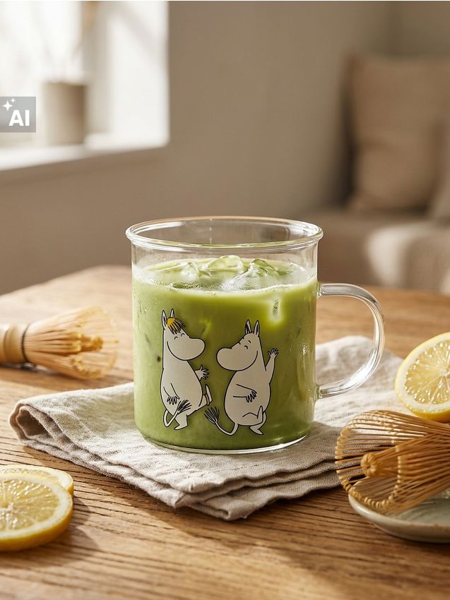 Sinsay - Cană din sticlă cu toartă The Moomins - multicolor