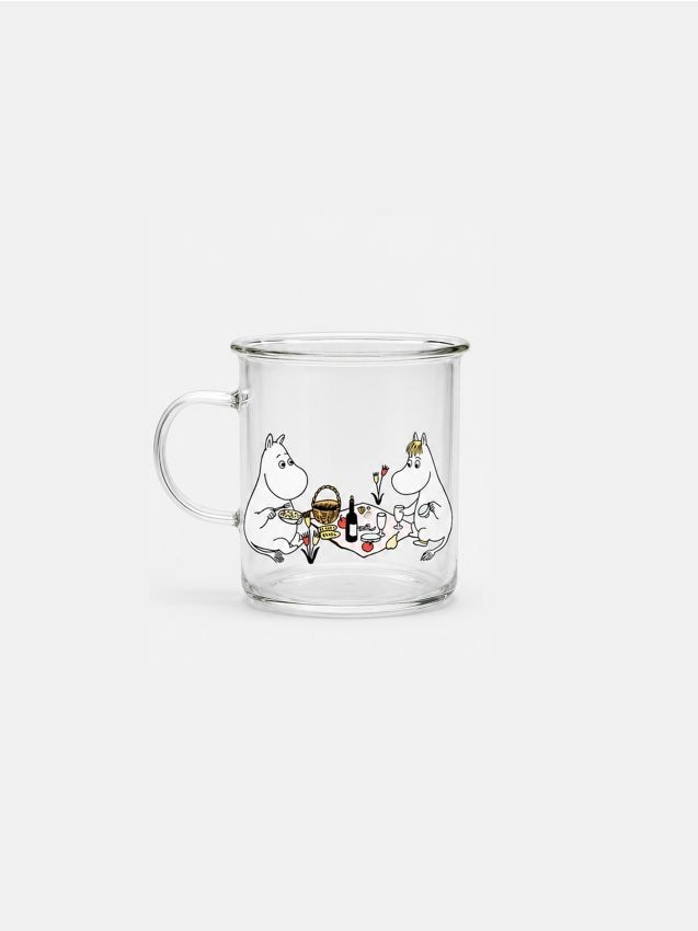 Sinsay - Cană din sticlă cu toartă The Moomins - multicolor