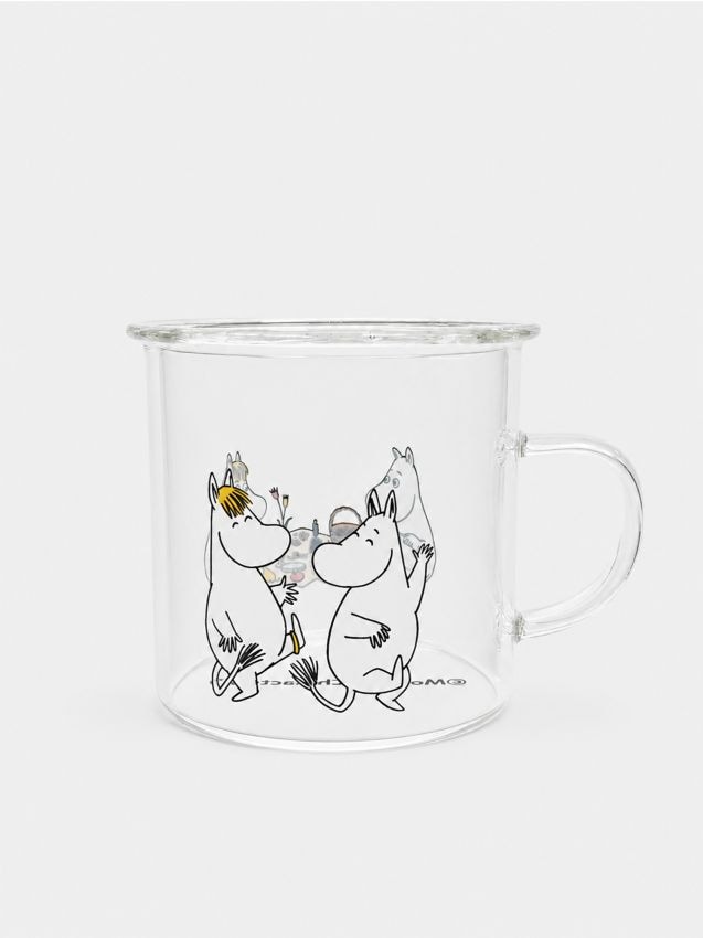 Sinsay - Cană din sticlă cu toartă The Moomins - multicolor