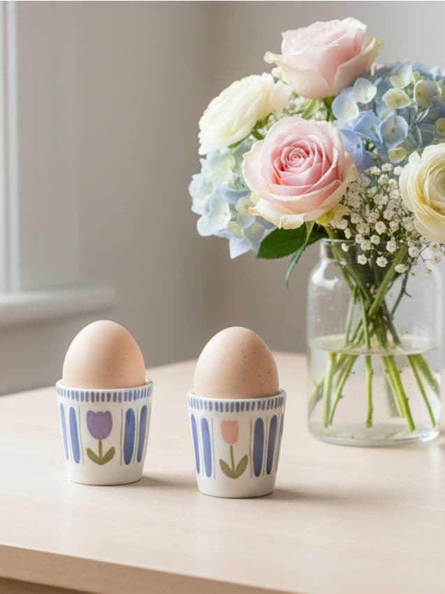 Sinsay - Suporturi pentru ouă cu motiv floral 2 pack - multicolor