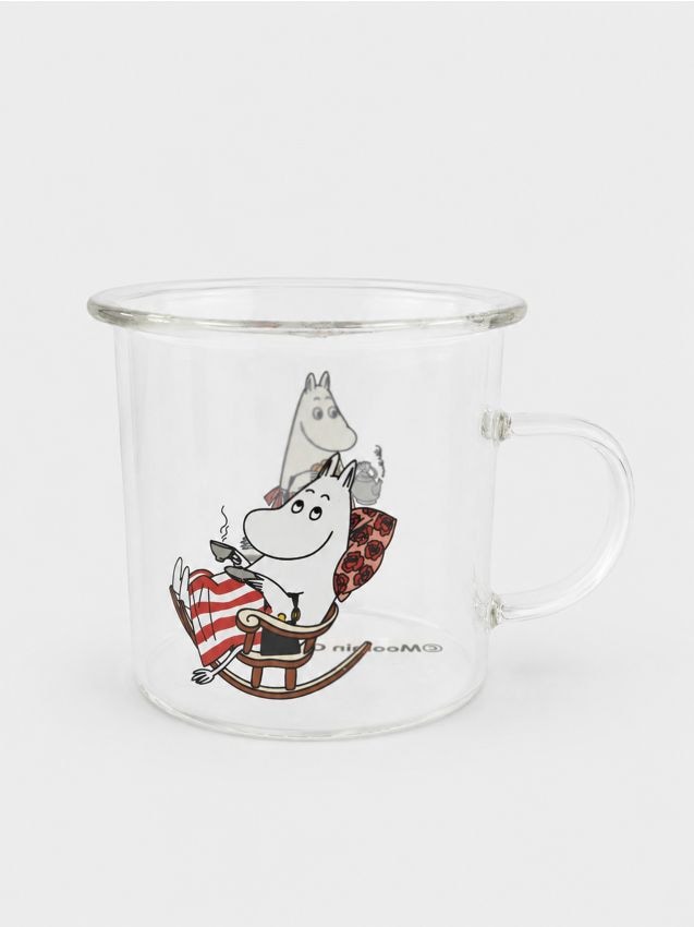 Sinsay - Cană din sticlă cu toartă The Moomins - multicolor