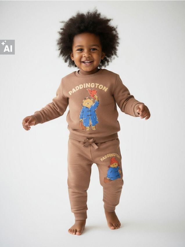 Sinsay - Pantaloni jogger Paddington - cacao-cu-lapte