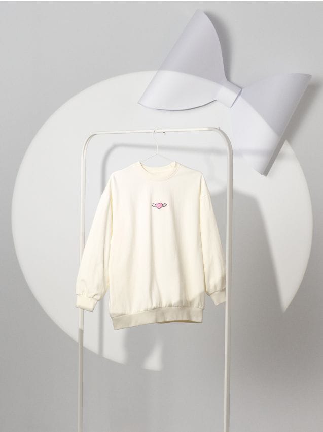 Μπλούζα με λαιμόκοψη crewneck Hello Kitty - SINSAY