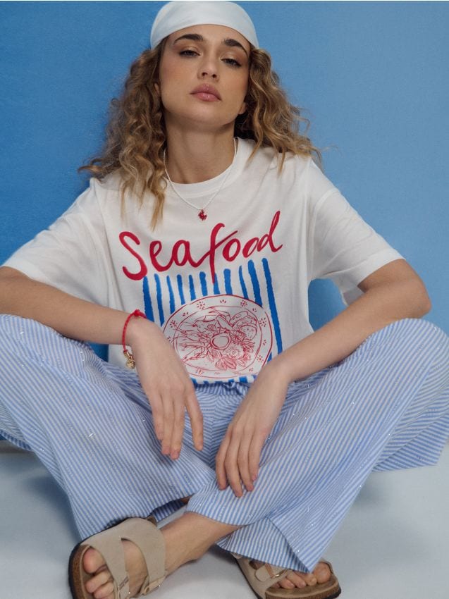 Sinsay - Brățară împletită cu pandantiv în formă de inimă - roșu