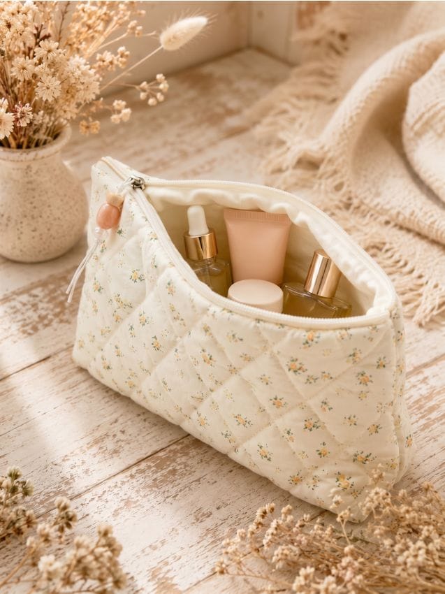 Sinsay - Trusă cosmetică cu motiv floral - crem