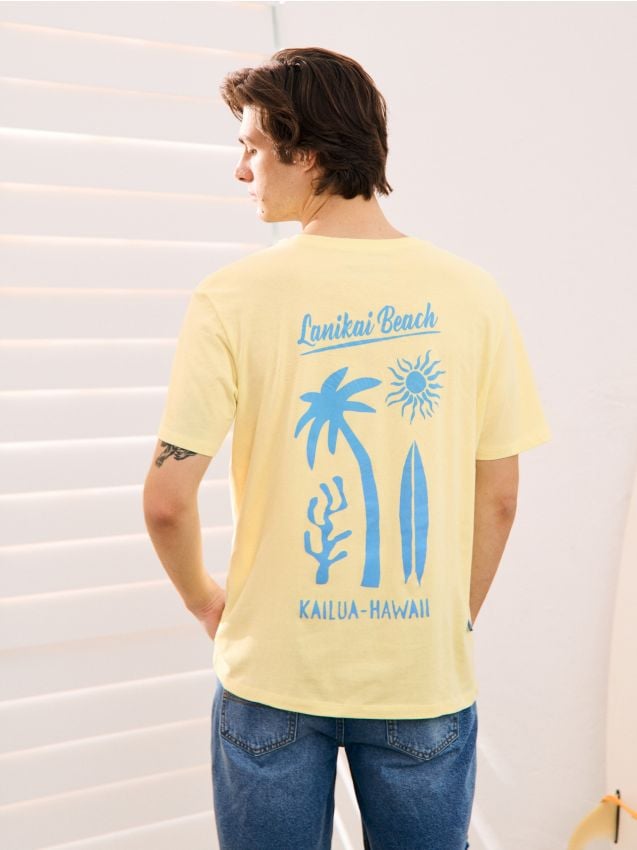 Sinsay - Tricou - galben-deschis