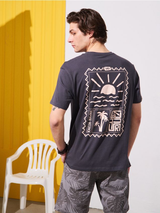 Sinsay - Tricou - gri-închis