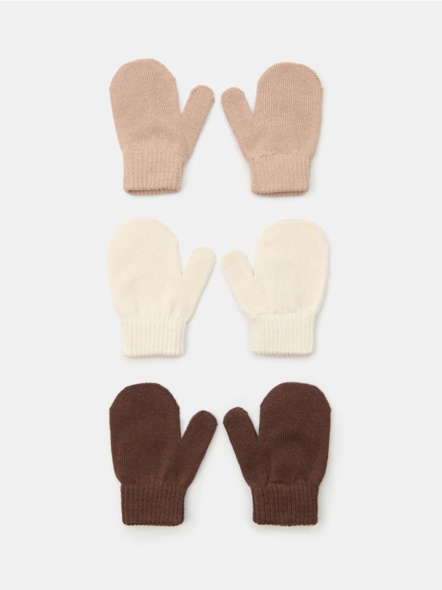 Sinsay - Set de 3 perechi de mănuși din bumbac - multicolor