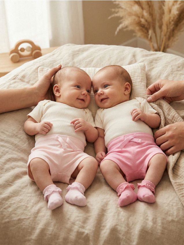 Sinsay - Set de 2 perechi de pantaloni scurți - roz-pastel