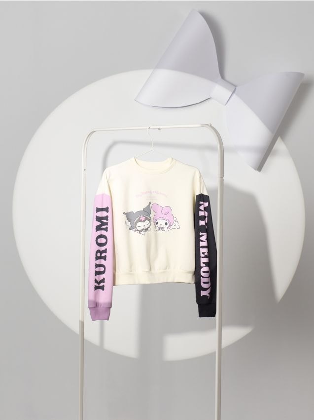 Sinsay - Mikina crewneck Hello Kitty - krémová