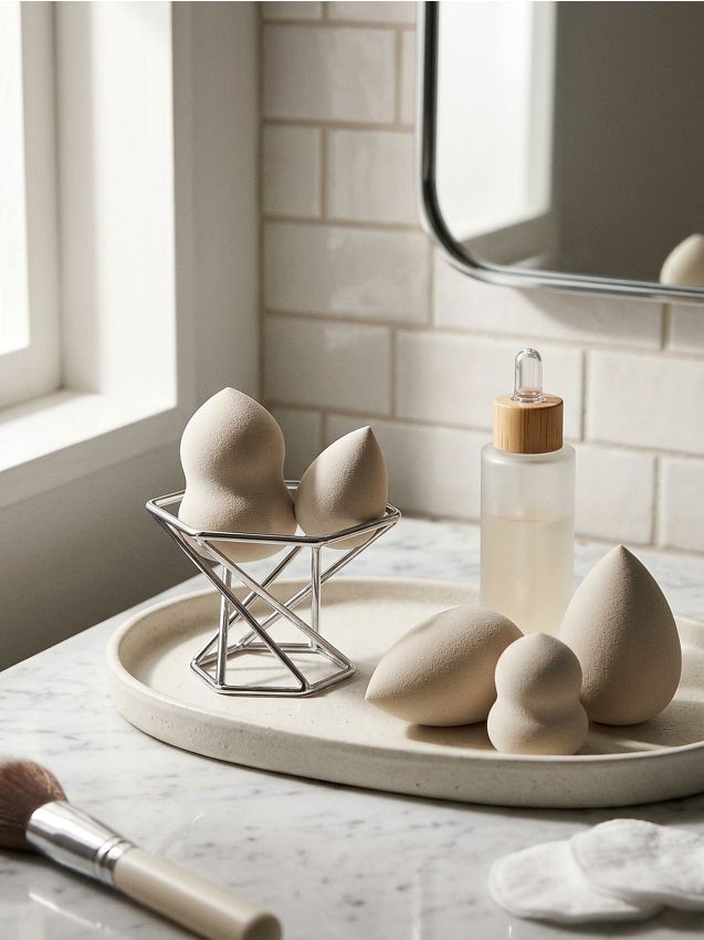 Sinsay - Bureței de machiaj cu suport set 6 bucăți - multicolor