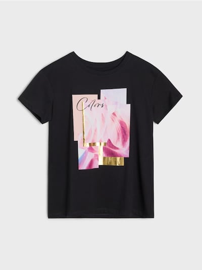 Βαμβακερό μπλουζάκι με στάμπα