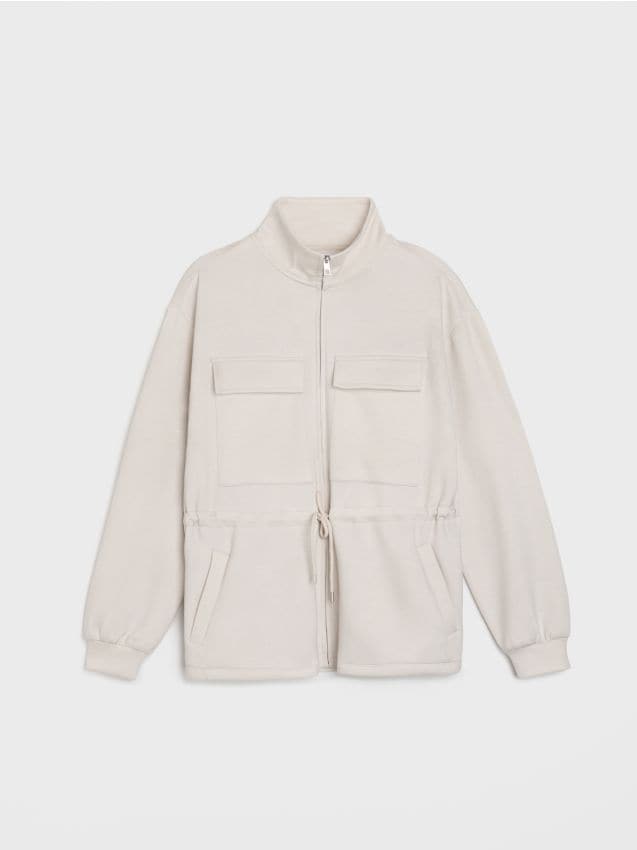 Sinsay - Rozpinana bluza ze stójką z dodatkiem wiskozy