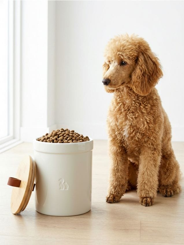 Sinsay - Recipient rotund pentru hrană de animale cu capac - gri deschis