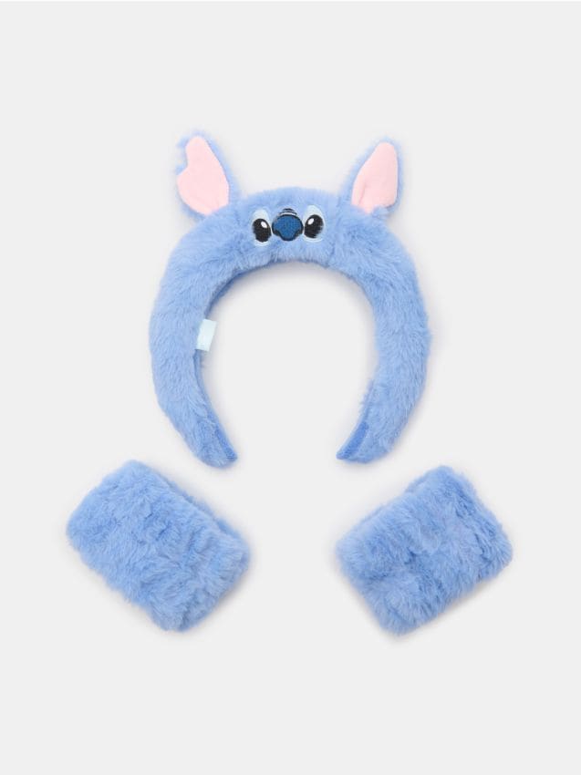 Sinsay - Bentiță și manșete cosmetice Stitch - albastru-pal