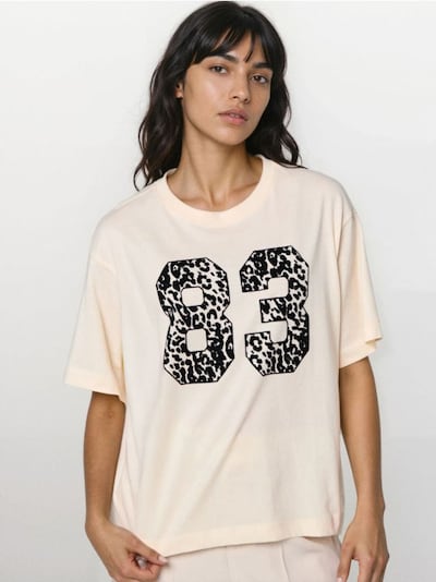 Памучна тениска с надпис