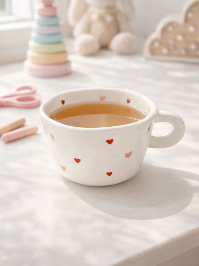 Sinsay - Cană cu inimioare - roz-pastel