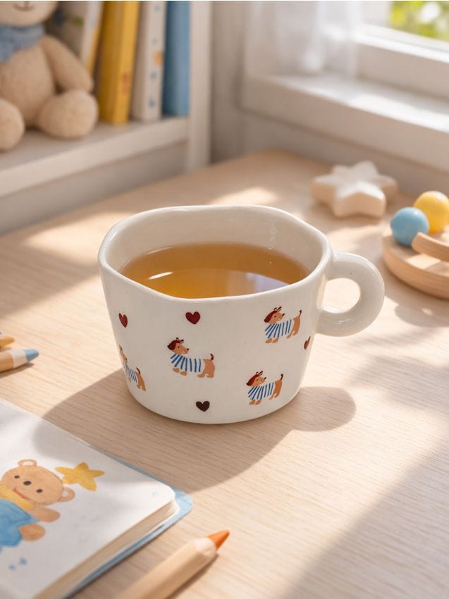 Sinsay - Cană cu inimioare și căței - multicolor